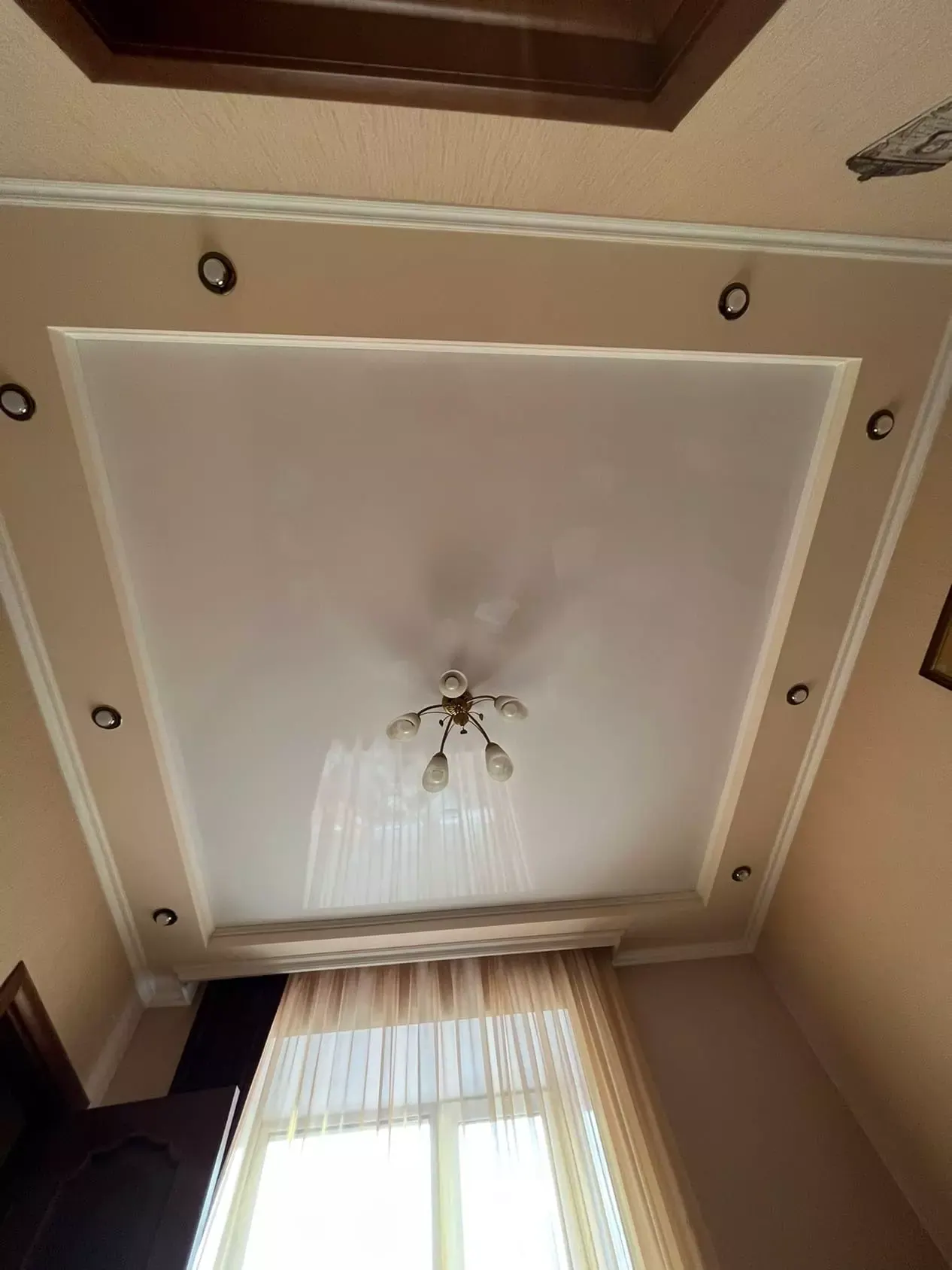 Двухуровневый натяжной потолок MSD Premium — Новомосковск, Шахтёрская, 19, фото 2
